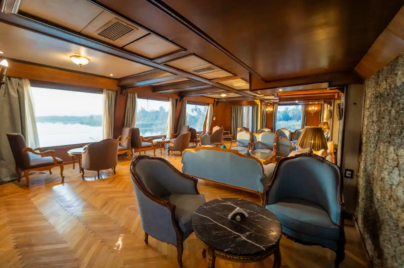 Lounge aboard the City and Sea Adonis Nile Cruise Nile cruise